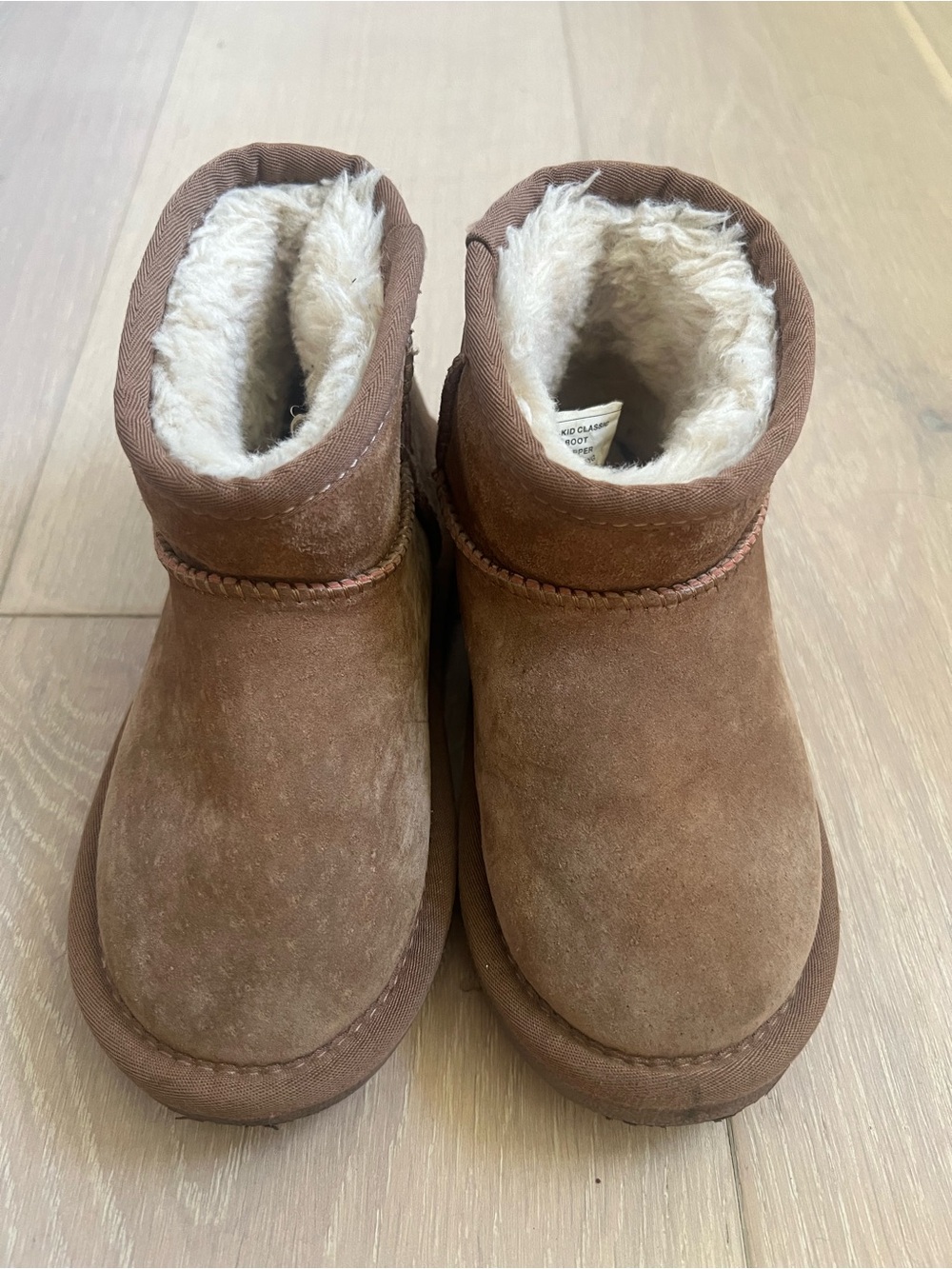 Lamo Brown Suede Shearling Booties